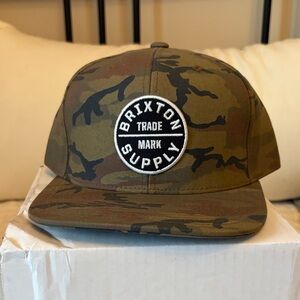 Brixton Camouflage Hat - Olive and Brown